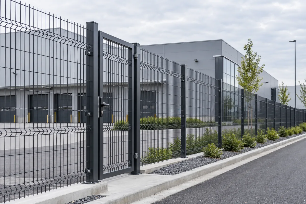 3D welded wire mesh fence with V bends